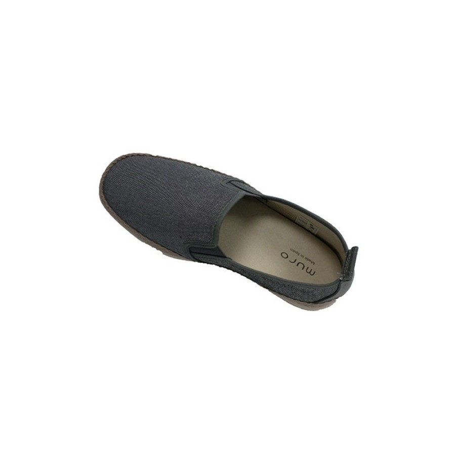 Men Shoes Muro | Heather Fabric Man Heeled Edging Hemp Muro In Gray Model I9919