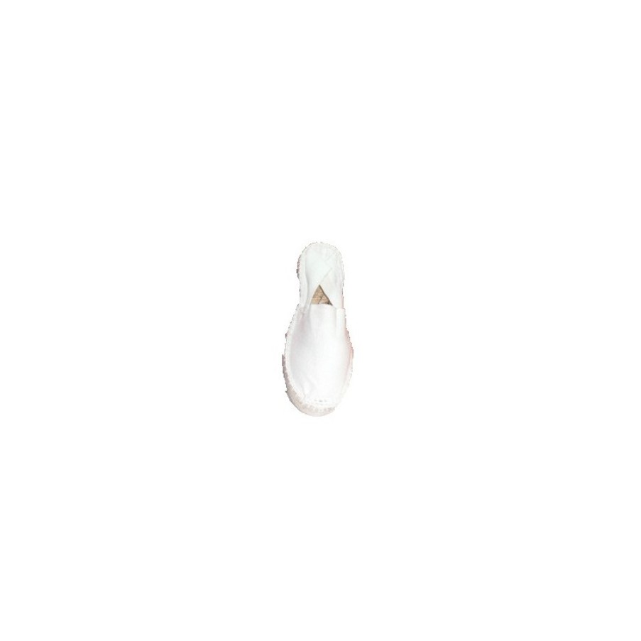 Women Slippers Made in Spain | Alpargatas Flat Esparto Made In Spain In White Model 4