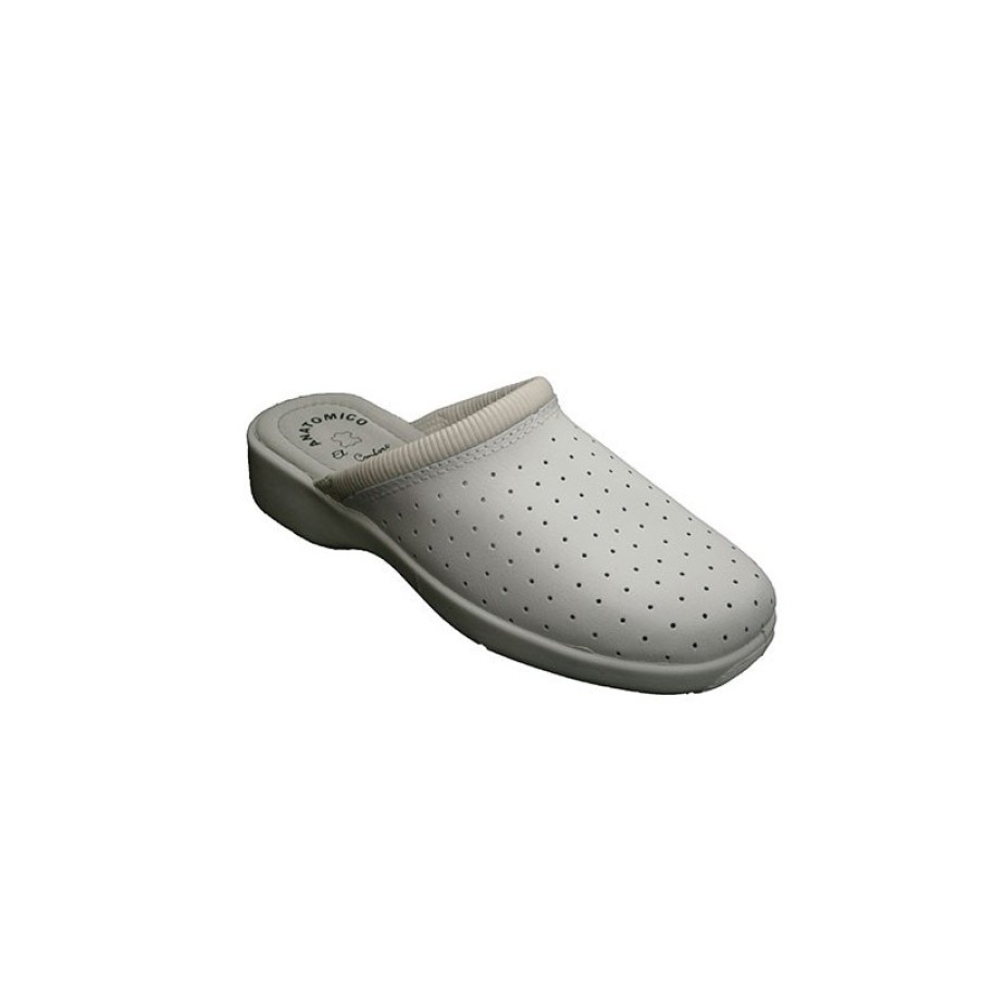 Women Slippers Cruan | Work Clog Skin Cruan In White Model 18795-S