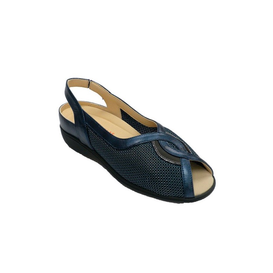 Women Slippers Doctor Cutillas | Special Mesh Women'S Sandal For Insoles Doctor Cutillas In Navy Blue Model 830