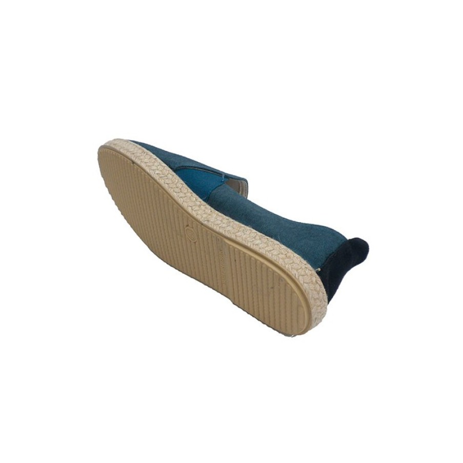 Men Shoes Calzamur | Men'S Canvas Sneaker With Hemp Around Calzamur In Blue Model 0