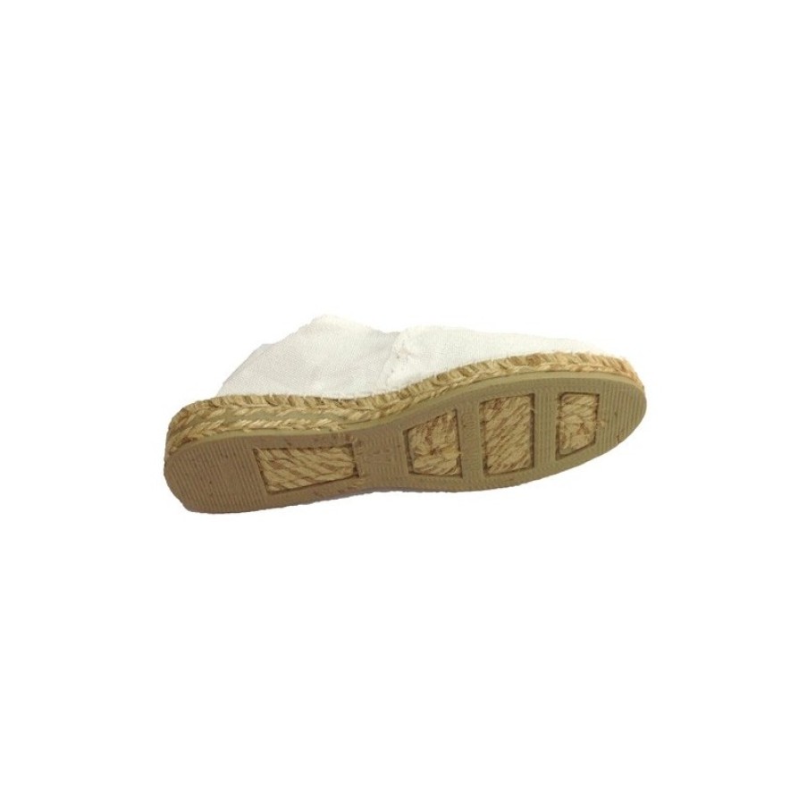 Women Slippers Made in Spain | Esparto Espadrille Low Wedge Made In Spain In White Model 530