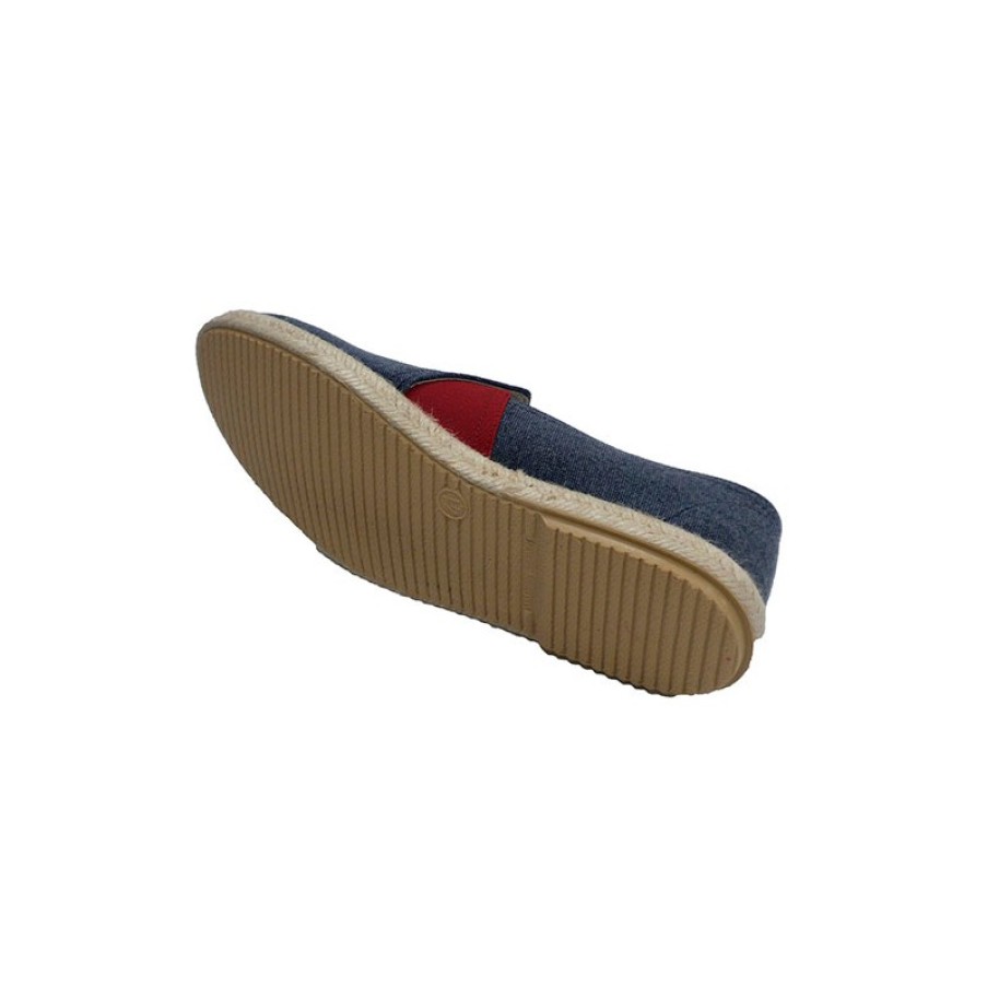 Men Shoes Calzamur | Men'S Sneakers With Elastics In Red Calzamur In Navy Blue Model 262