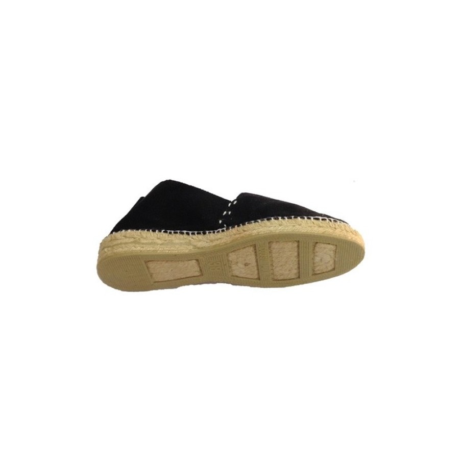 Women Slippers Made in Spain | Esparto Espadrille Low Wedge Made In Spain In Black Model 1111