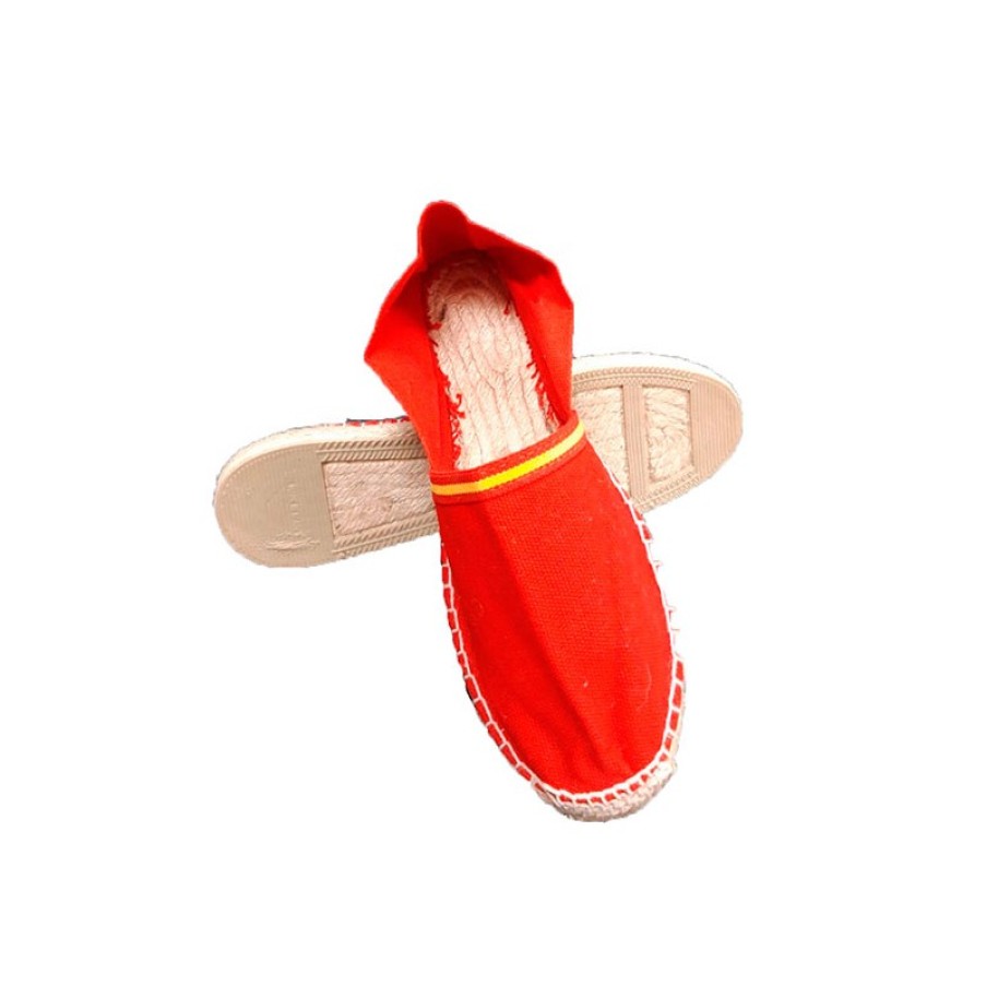 Men Shoes Made in Spain | Esparto Espadrilles Flag Of Spain Made In Spain In Red Model 6312