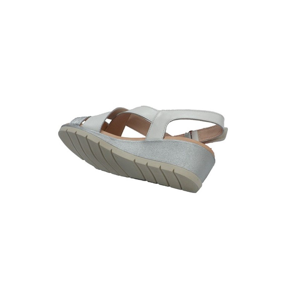 Women Slippers Pepe Menargues | Woman Sandal With Crossed Straps Pepe Menargues In White Model 541