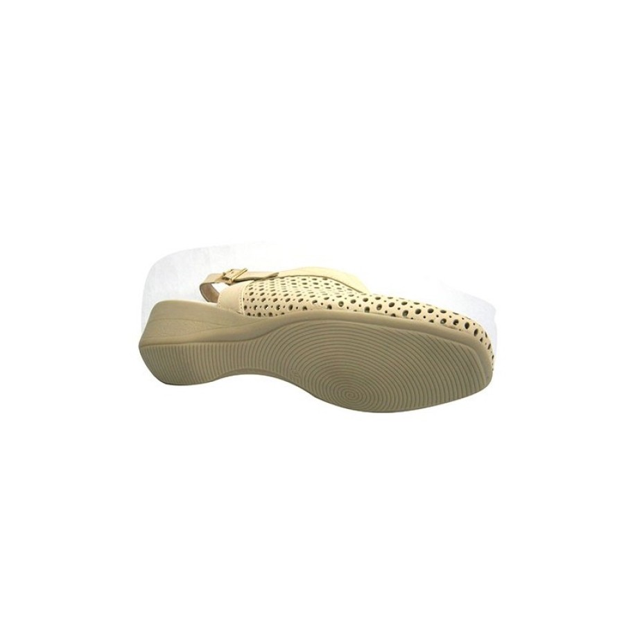 Women Slippers Pomares Vazquez | Peep Back Draft Woman Pomares Vazquez In Beig Model 611