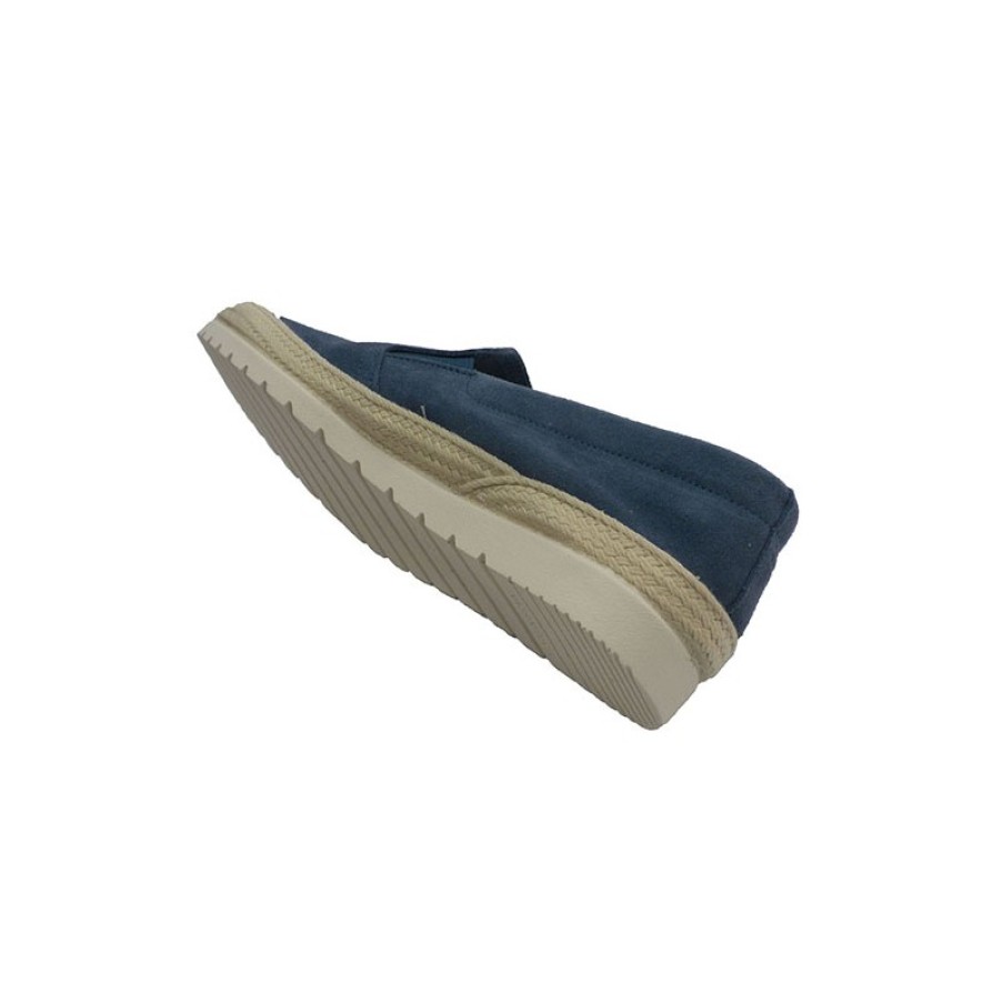 Men Shoes Calzamur | Closed Men'S Sneaker With Hemp Side Rubbers Around Calzamur In Blue Model 30183