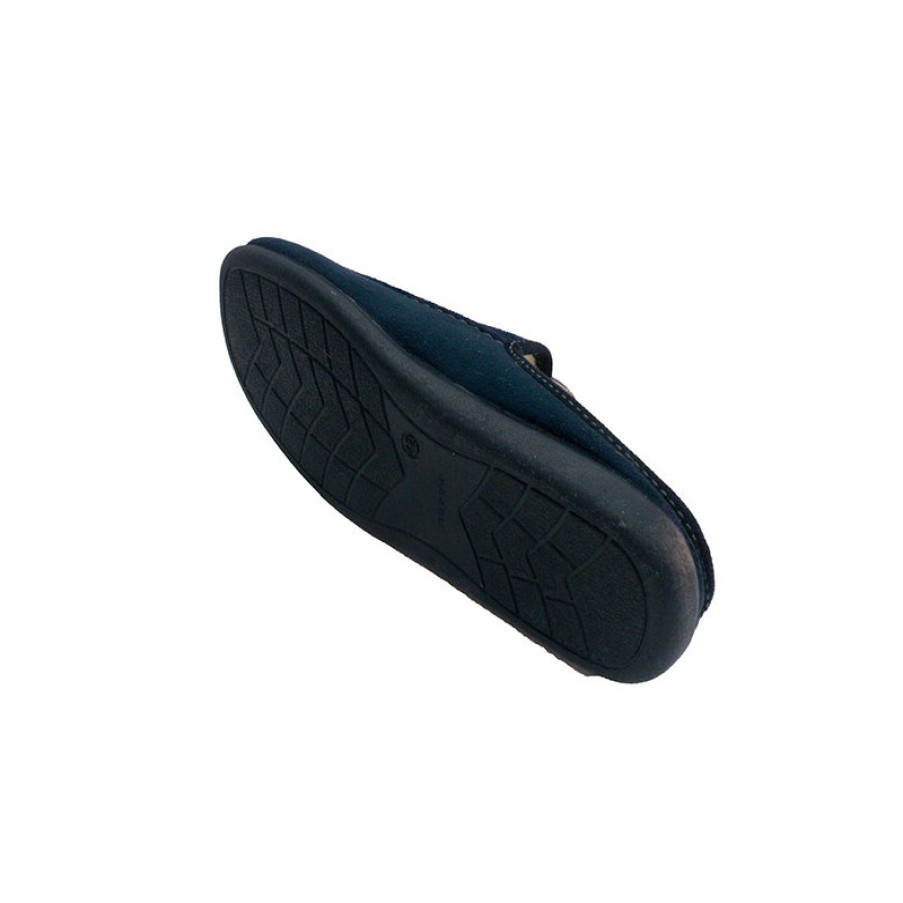 Men Shoes Calzamur | Men'S Slippers Open At The Back With Wool Lining Calzamur In Navy Blue Model 408