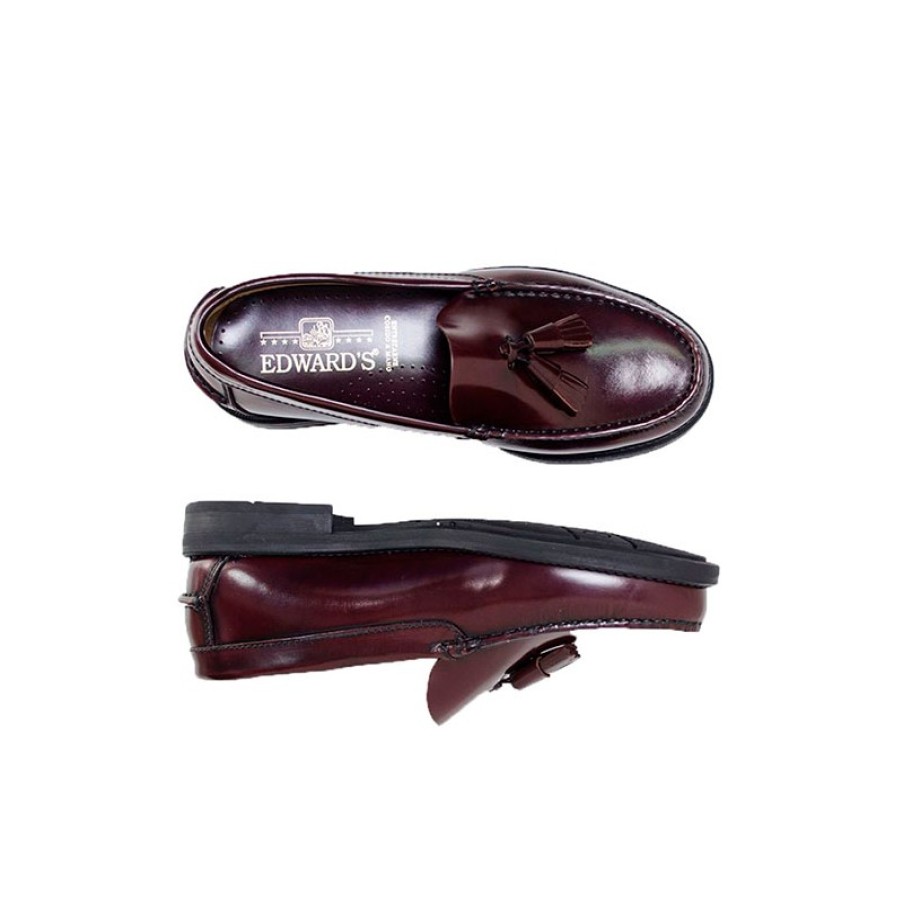 Men Shoes Edward´s | Castellanos Tassels Rubber Sole Edward´S In Bordeaux Model 53678