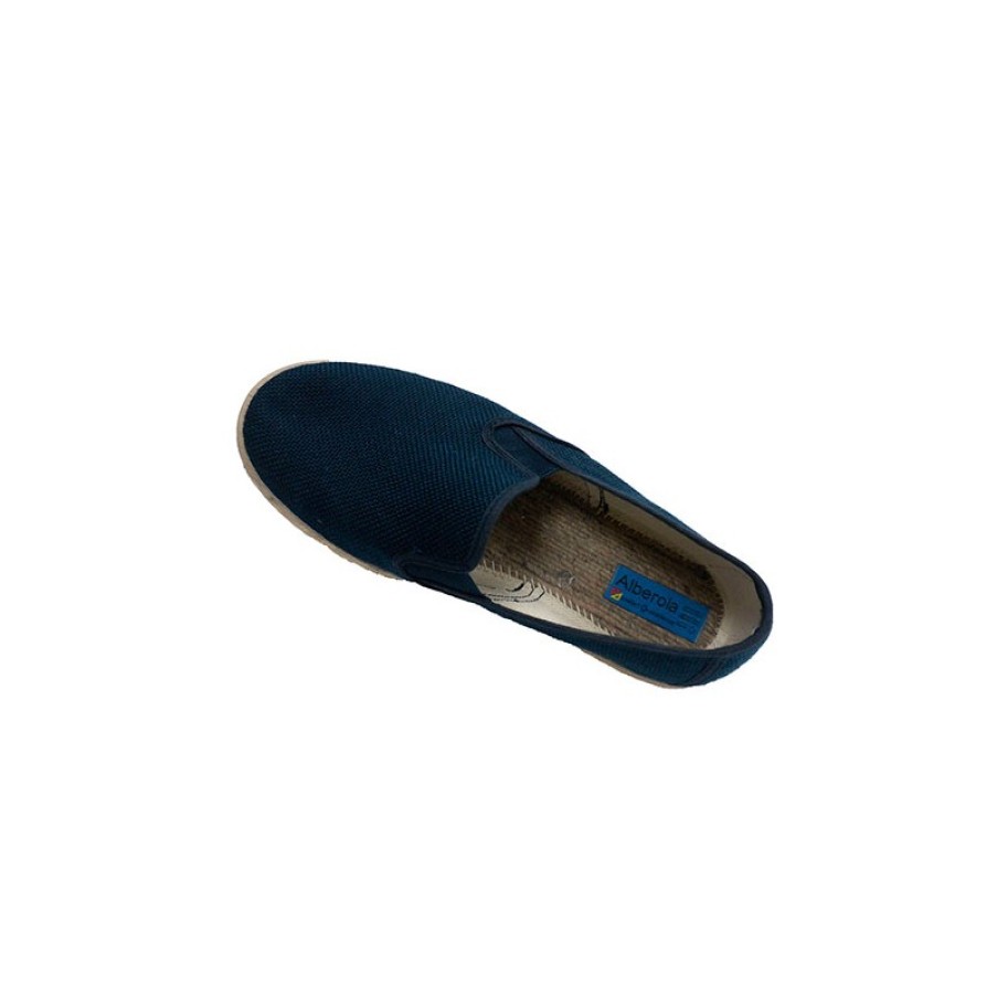 Men Shoes Alberola | Shoe Man Closed Template Esparto Hemp Alberola In Navy Blue Model I16129