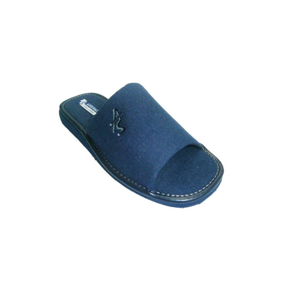 Men Shoes Andinas | Open Toe Slippers Knight Andinas In Navy Blue Model 905