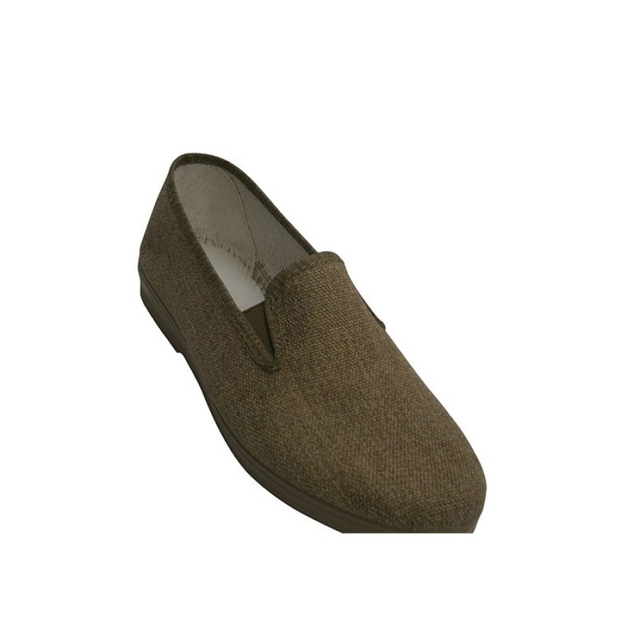 Men Shoes Chapines | Canvas Shoes With Rubber On The Sides Chapines In Toasted Model Cc41053