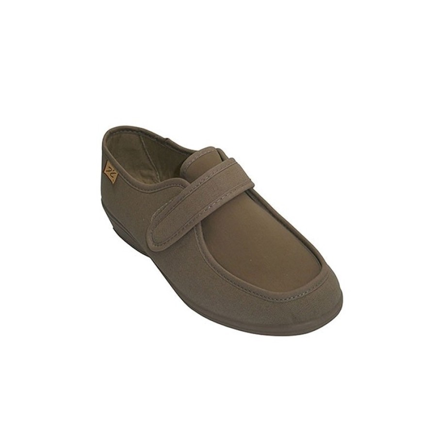 Women Slippers Doctor Cutillas | Very Wide Velcro Shoes Very Delicate Feet Doctor Cutillas In Toasted Model 851