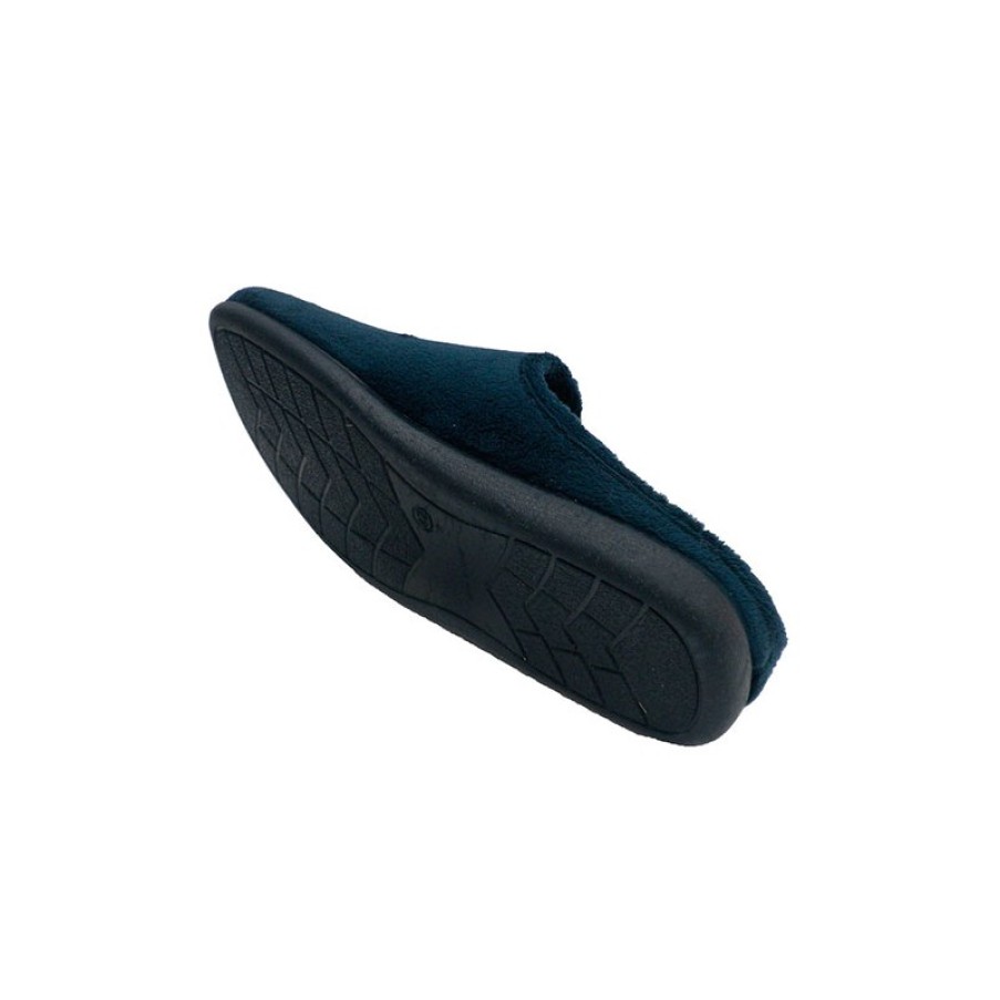 Men Shoes Calzamur | Shoe Man Open Back Letters Calzamur In Navy Blue Model 1158