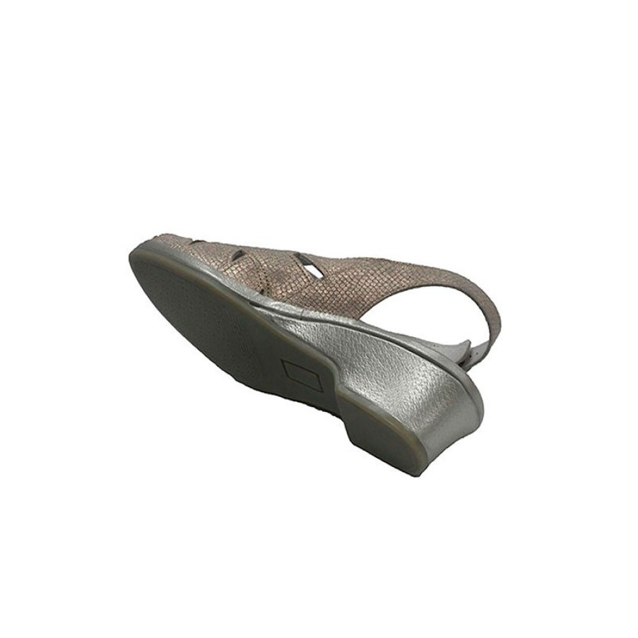 Women Slippers Lumel | Very Comfortable Woman Sandal Lumel In Metallic Model 487