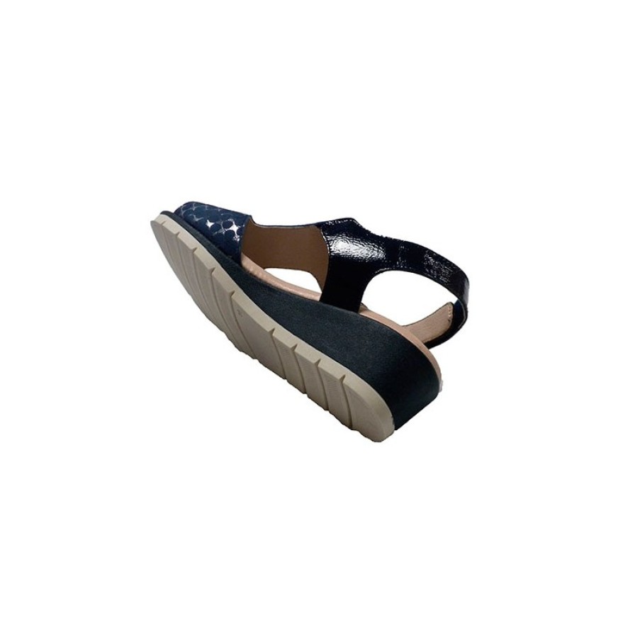 Women Slippers Pepe Menargues | Women'S Summer Sandal Pepe Menargues In Navy Blue Model 754