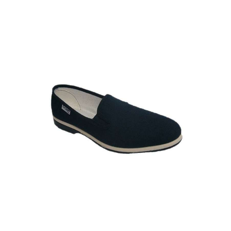 Men Shoes Cruan | Canvas Shoes With Rubber On The Sides Cruan In Navy Blue Model 300