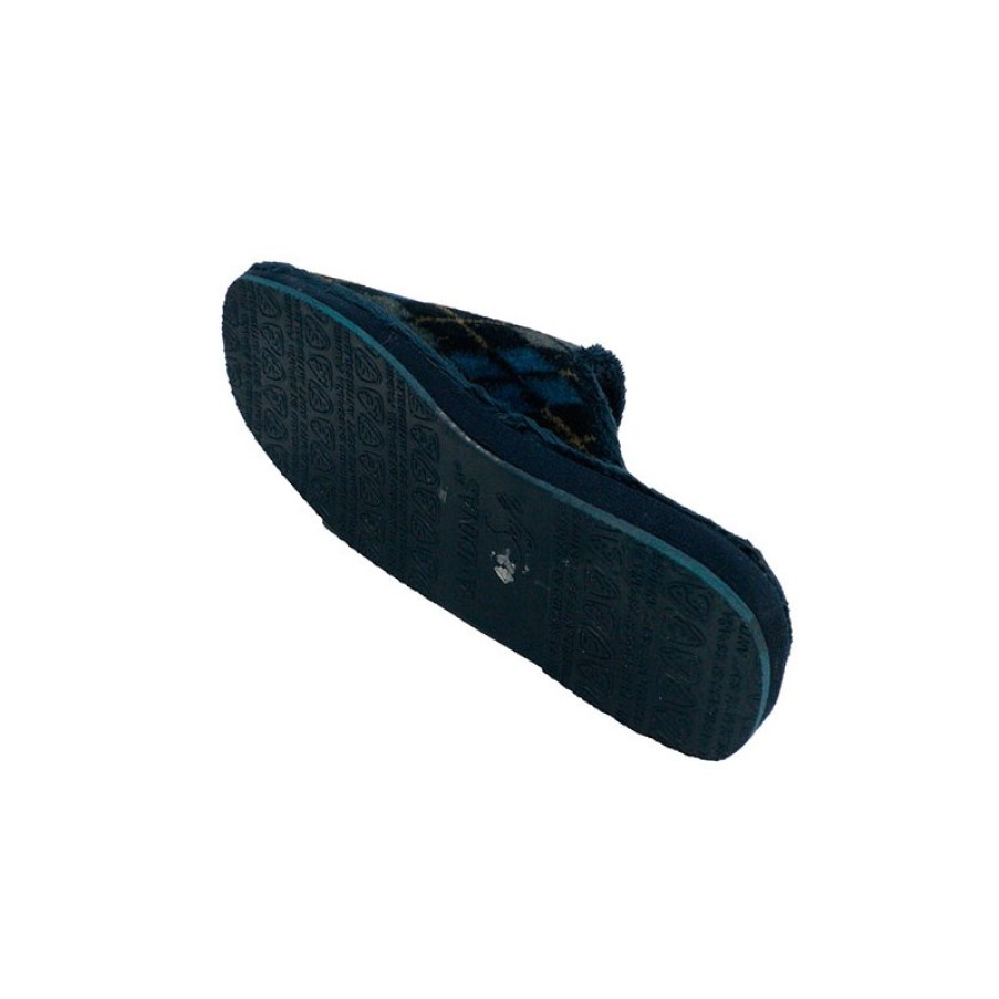 Men Shoes Andinas | Men'S Winter Shoes Open Behind Rhombuses Andinas In Navy Blue Model 1082