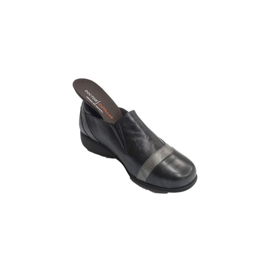 Women Slippers Doctor Cutillas | Woman Shoe With Rubber On The Sides Doctor Cutillas In Black Model Tc1034-202