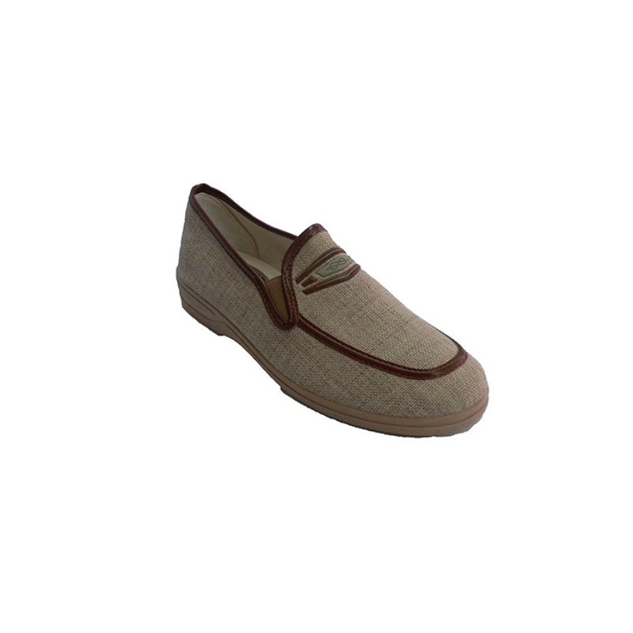 Men Shoes Muñoz y Tercero | Men'S Shoe With Leather Trim Munoz Y Tercero In Beig Model 1233