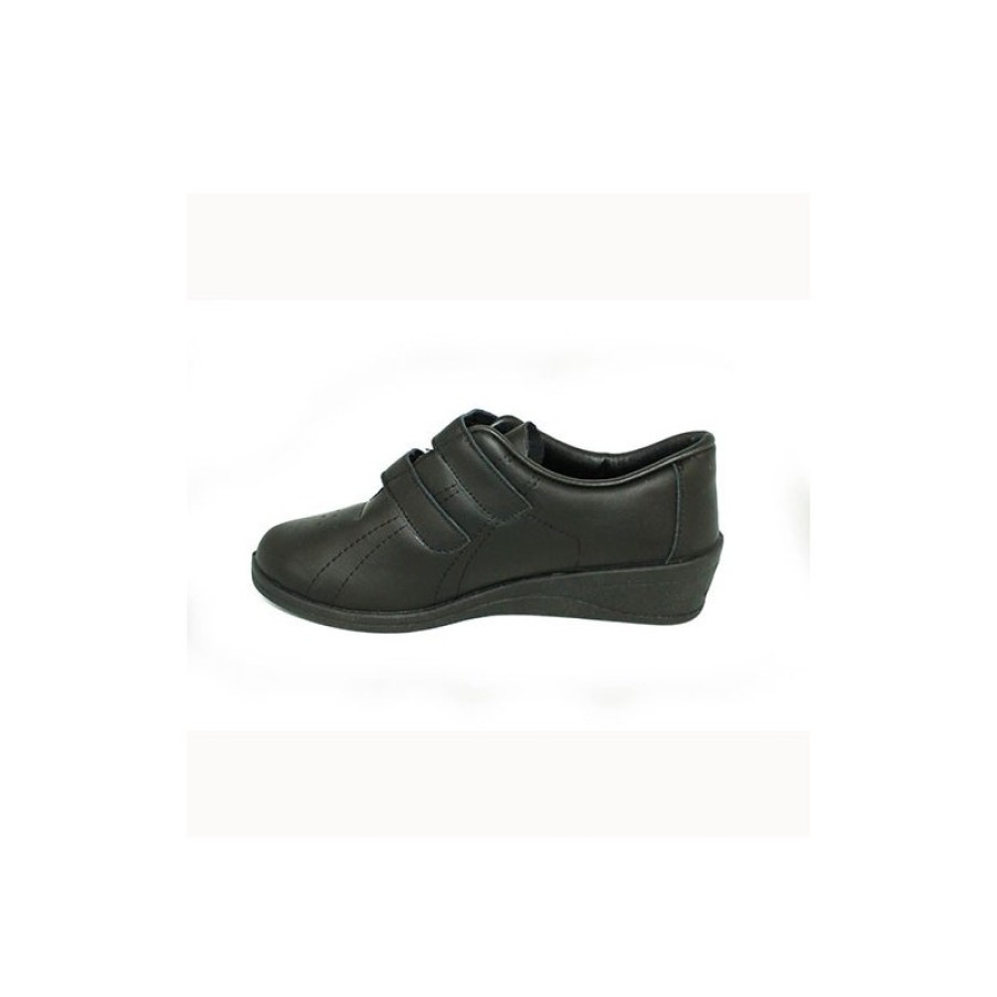 Women Slippers Fergar | Sports Woman With Velcro Wedge Fergar In Black Model 30Gales