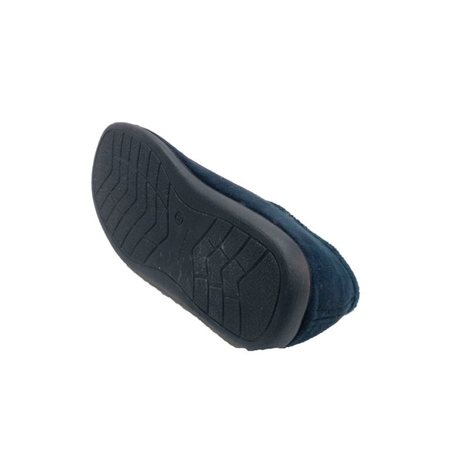 Men Shoes Calzamur | Men'S Closed Slippers With Wool Lining Calzamur In Navy Blue Model 0