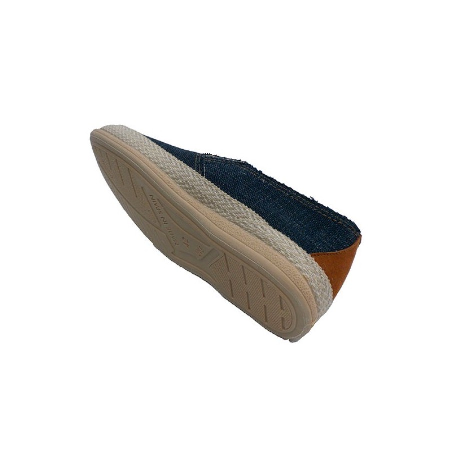 Men Shoes Alberola | Men'S Slippers With Side Rubber Bands In Denim Alberola In Navy Blue Model Ac9344